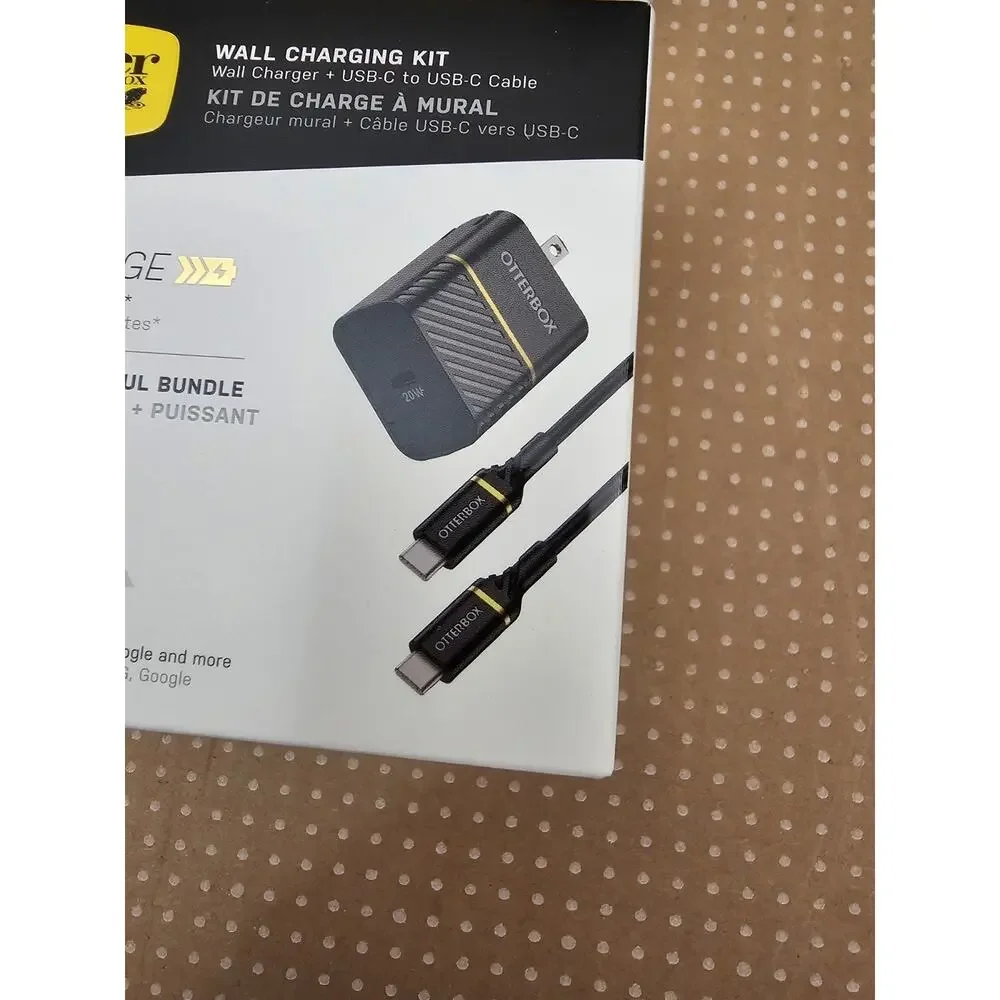 New OtterBox USB-C to USB-C Fast Charge Wall Charging Kit (20W) Apple Samsung LG